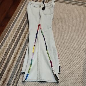 Blank NYC Light Blue Jeans with Multicolor Detail